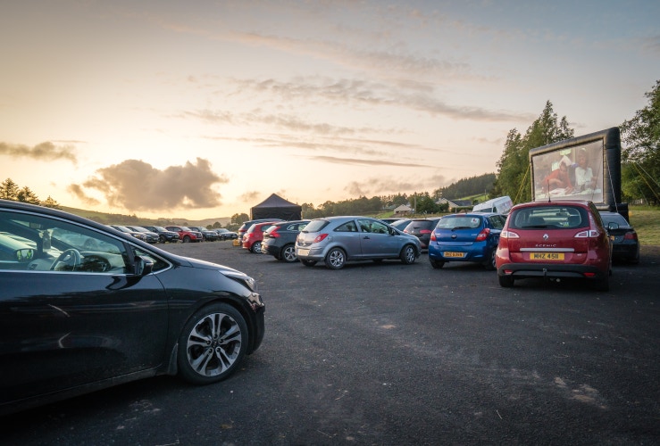 Large screen outdoor drive in cinema hire Northern Ireland