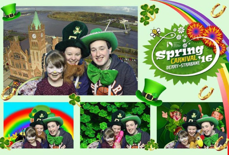 Costum green screen photo booth hire Northern Ireland